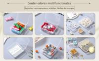 Caja De Almacenamiento PP Mini Transparente De Plástico Para Joyería Piedras Preciosas Artículos Pequeños Caja Cuadrada Rectangular Reutilizable - details 2