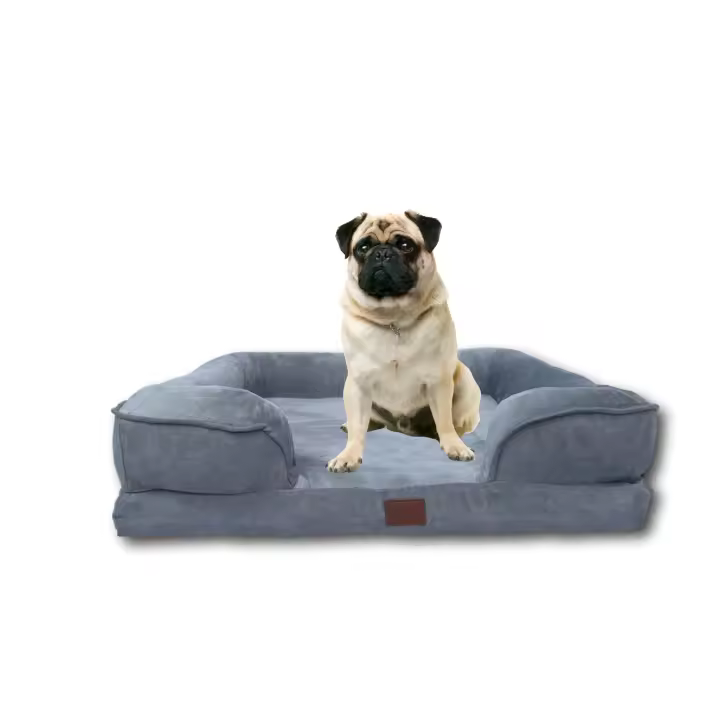 Sofá / cama de 51*38*15 para mascotas de espuma suave y cálida, inferior antideslizante con borde reforzado impermeable y con funda lavable extraíble. - 1