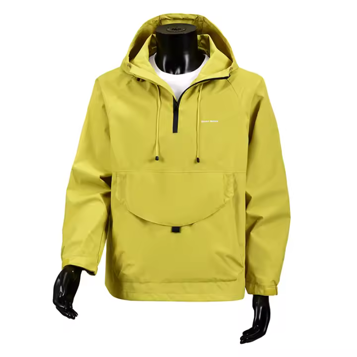 Chaqueta Impermeable Y Antigolpes Para Hombres Ligera Con Capucha Adecuada Para Senderismo Running Pesca Viajes Parka Viento - 1