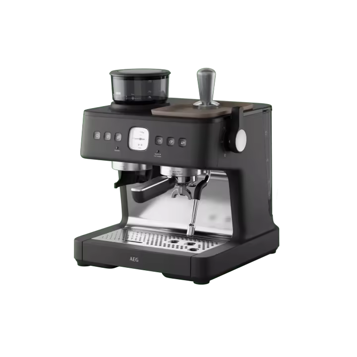 AEG - Máquina de café espresso con tecnología avanzada de molido, 2200 W de potencia y 20 bares de presión - EC8-1-8BP - 1