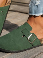Zapatillas Casuales Para Mujer 2025 Nueva Modelo Temporada Completa Antideslizantes Moda Media Punta Sin Cierre Con Hebilla Adecuadas Para Interior Exterior Actividades Al Aire Libre - details 23