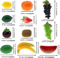 Decoración De Frutas Artificiales 10/11 PCS Banana Grape Lemon Kiwi Orange Apple Peach Strawberries Para El Hogar Material PE - details 20