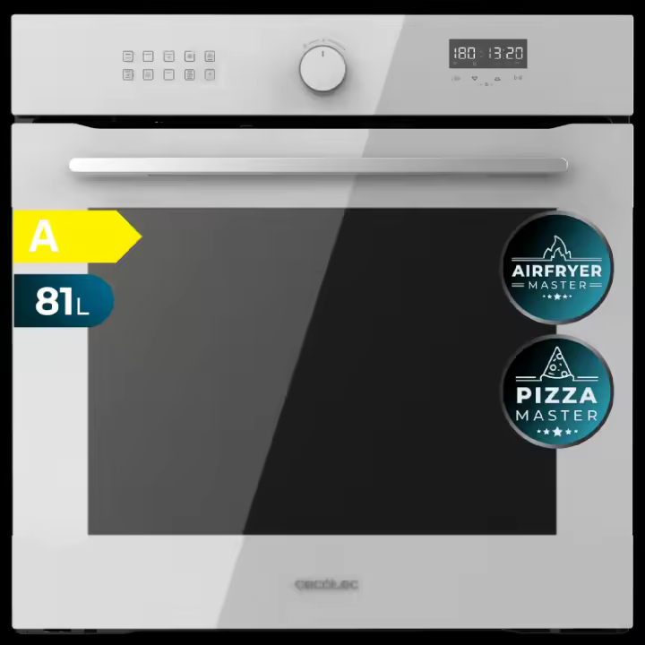 Horno integrable Airfryer Glass White de 81L de capacidad, 11 funciones con Airfryer Master, Pizza Master, Steam Asisst, Steam E - 1