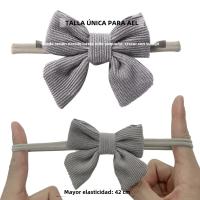 9Pcs Lote Cinta De Corduroy Sólido Para Bebé Niños Y Niñas Accesorios De Cabello Elásticos Para Recién Nacidos Gorros De Topknot De Nylon - details 1