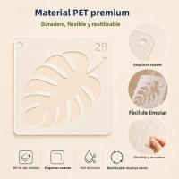 60Pcs Plantas Reutilizables Stencils De Hojas En PET Para Pintura Y Manualidades Plantas Tropicales Plantas Botánicas Decoración De Casa - details 2