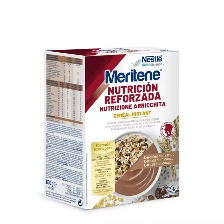 Meritene nutrición reforzada cereal instan crema con cacao 20 raciones - 1