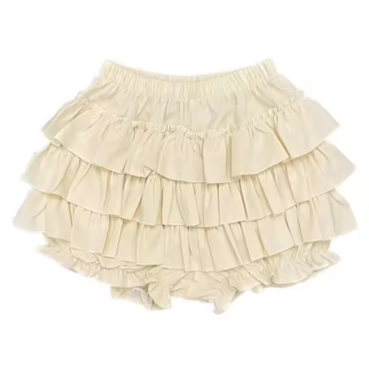 Falda Mini De Encaje Con Volantes Y Shorts Integrados Estilo Kawaii Lolita Jirai Kei Para Mujer Suave Y Dulce Con Volantes Multicapa - 1