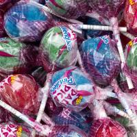 Vidal Mega Pompitos y Mega Palipica pintalenguas - 40 ud Caramelos con palo rellenos de chicle (chupachups) - Sabores: Sandía, Fresa, Cereza - details 0