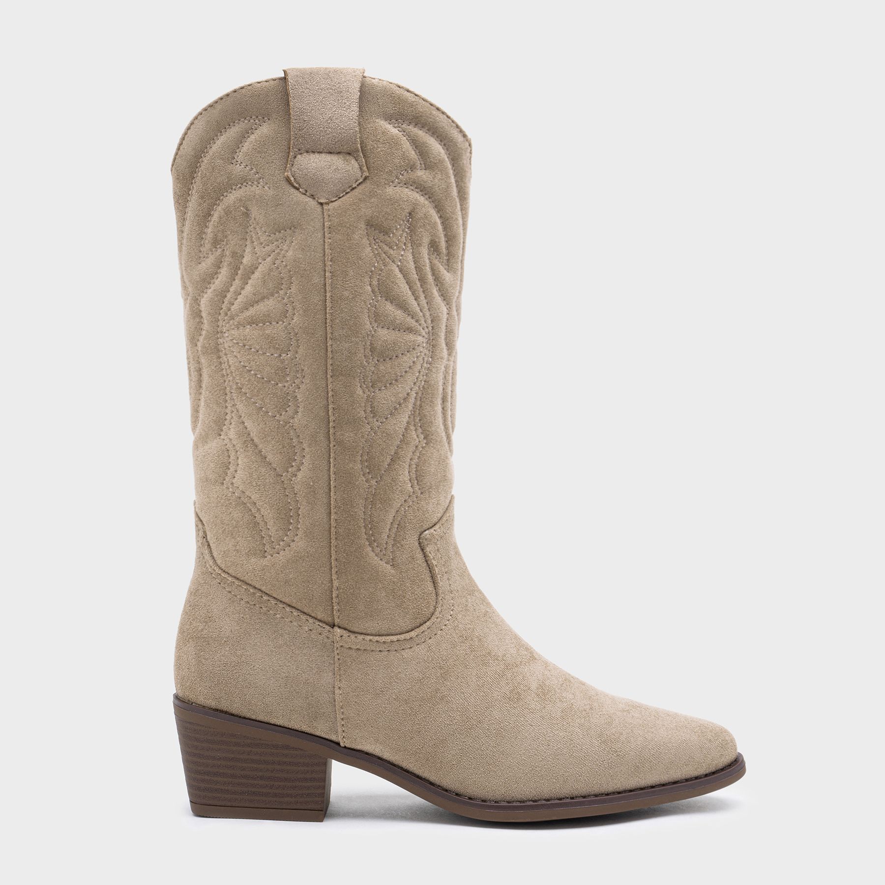 Botas Cowboy Mujer con Cremallera Interior — Botas Altas Invierno Estilo Oeste Moderno