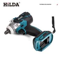 Llave De Impacto Eléctrica HILDA 18V Sin Batería Recargable 1/2 Para Reparación De Coches Potencia Alta Herramienta De Bricolaje - details 5