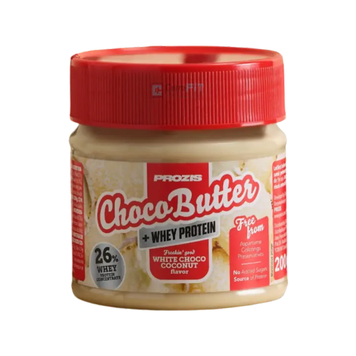 Choco Butter Choco Blanco Coco ( 200g ) - Prozis / deliciosa / Baja en azúcares / Crema proteica untable - 1