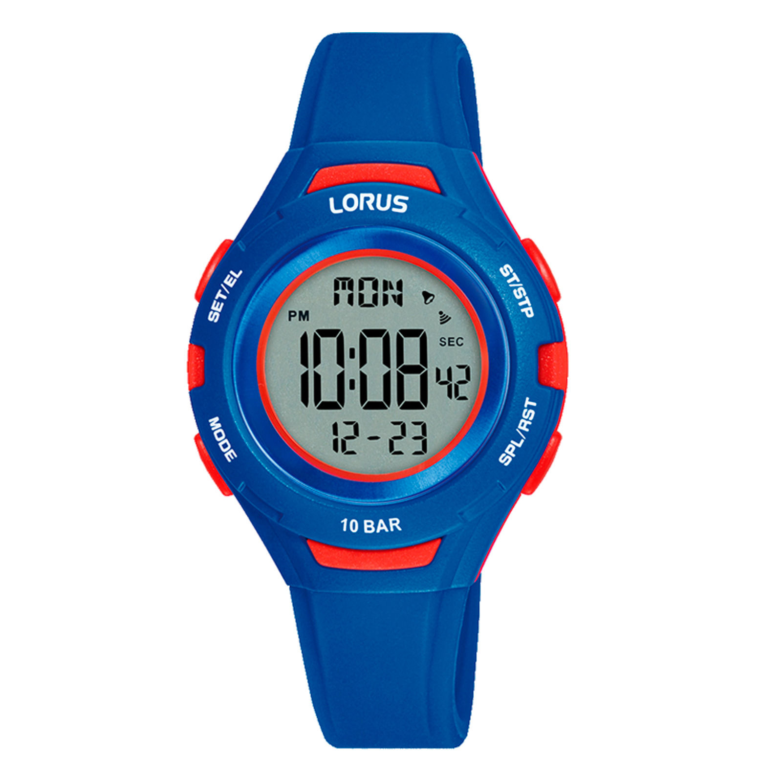 Lorus Reloj Niña, Niño Ninos Digital Correa Silicona Azul Plástico 10 Atm