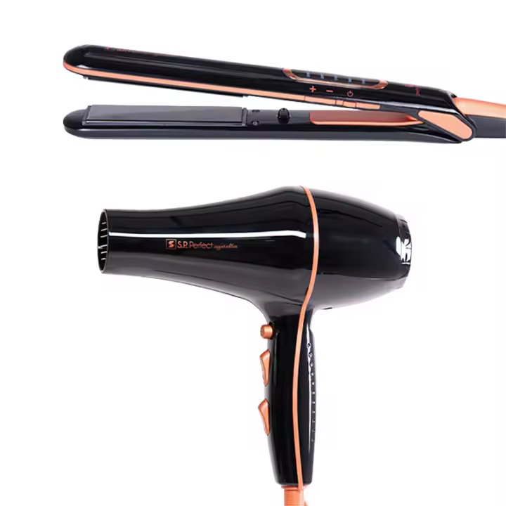 Perfect Beauty Pack Secador + Plancha Cooper Edition | Plancha Profesional de Titanio + Secador 2200W - 1