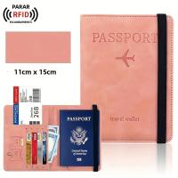 Bolsa De Pasaporte Con RFID De Cuero PU Multifuncional Para SIM Certificado Holster Clip Para Documentos Unisex - details 4