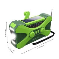 Radio De Emergencia Portátil 10000mAh Con Radio AM FM WB NOAA Solar Crank Manual LED Flashlight SOS Alarm Power Bank - details 12