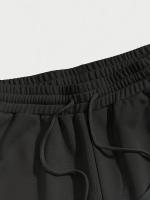 Shorts Casuales Para Hombre Estilo Regular Tejidos Con Cremallera Y Cordones Logo Bordado En Letras Adecuados Para Verano Baloncesto Playa Vacaciones Viajes Fitness Y Otros Escenarios - details 3