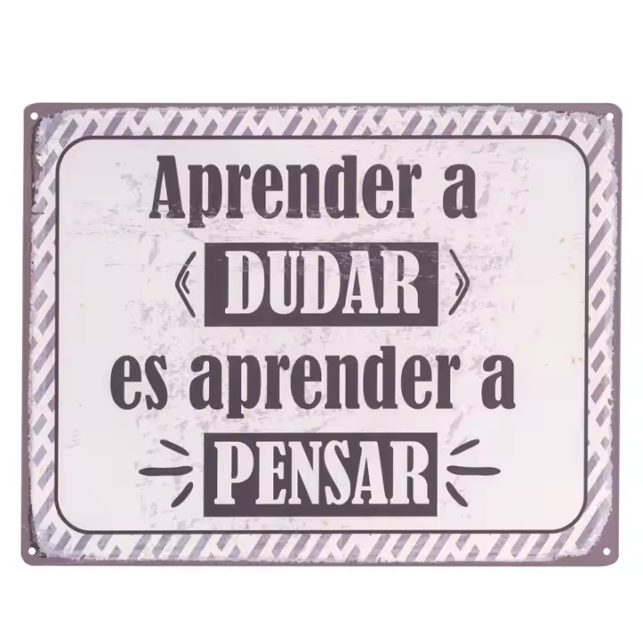 ORIGEN Home Decor - Adorno Pared Frases Vida Adorno Pared | Placas Metal Gris - 25x0x33 cm 29944 - 1