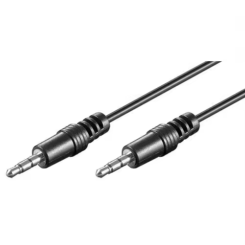 CABLEPELADO Cable de Audio Estereo HQ Jack 3.5 Macho 0.50 M Negro - 1