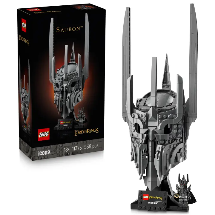LEGO® 11373 Icons El Señor de los Anillos: Casco de Sauron Kit de Construcción y Decoración Coleccionable con Base de Exposición para Adultos a partir de 18 Años - 1