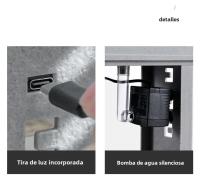 Acuario De Escritorio Micro Paisaje Silencioso Con Flujo De Agua Filtro De Estilo De Piedra Imitada Para Decoración Del Hogar - details 11