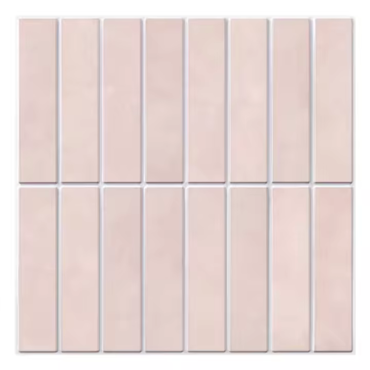 Pegatinas De Pared 3D Rosa Autoadhesivas Para Cocina Y Baño Resistentes Al Agua Y Moho Tamaño 30x30cm Moderno PVC - 1