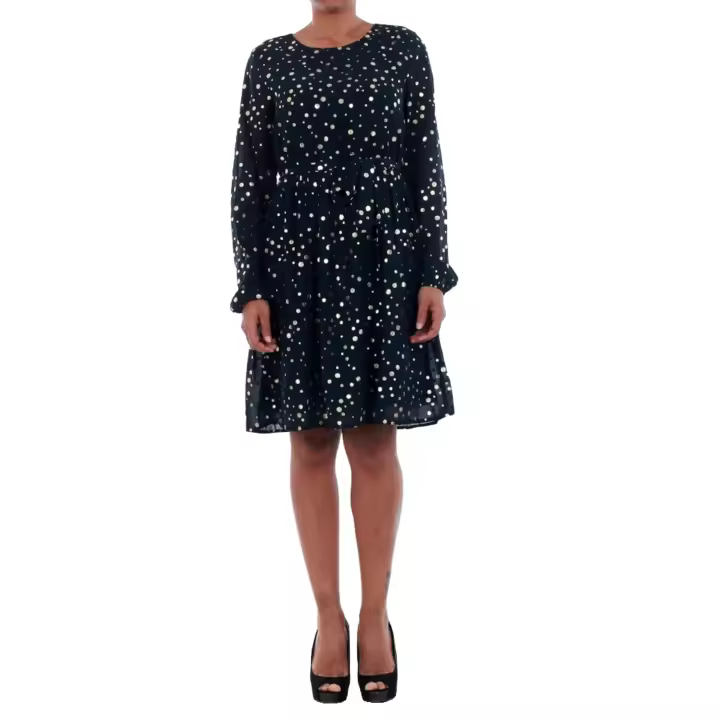 VERO MODA 10198236 VMDIVIA DOT LS SHORT DRESS FD GREEN GABLES/SILVER DOT Mujer Vestido Mono Falda Vestir estampados 20340 - 1