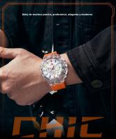 Reloj De Pulsera Para Hombre MINI FOCUS Ultra-ligero Con Caja Octagonal Transparente Multifuncional Resistente Al Agua Y Al Shock Estilo Deportivo - details 23