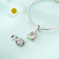 Encantos Originales 925 Platinados Para Mujer Con Zirconia Joyería Moda Para Pulseras Hechas De Cuentas De Moda - details 40