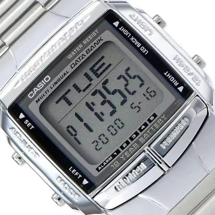 reloj unisex retro CASIO DATABANK DB-360N-1AEF BANCO DATOS - 1