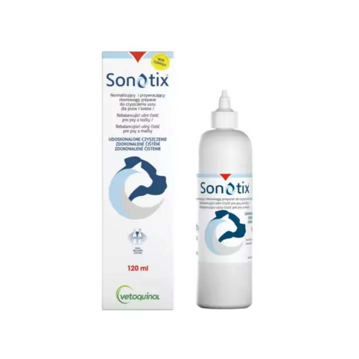VETOQUINOL - Sonotix (120 ml) - Limpieza Auricular fuerte en Perros y Gatos - 1