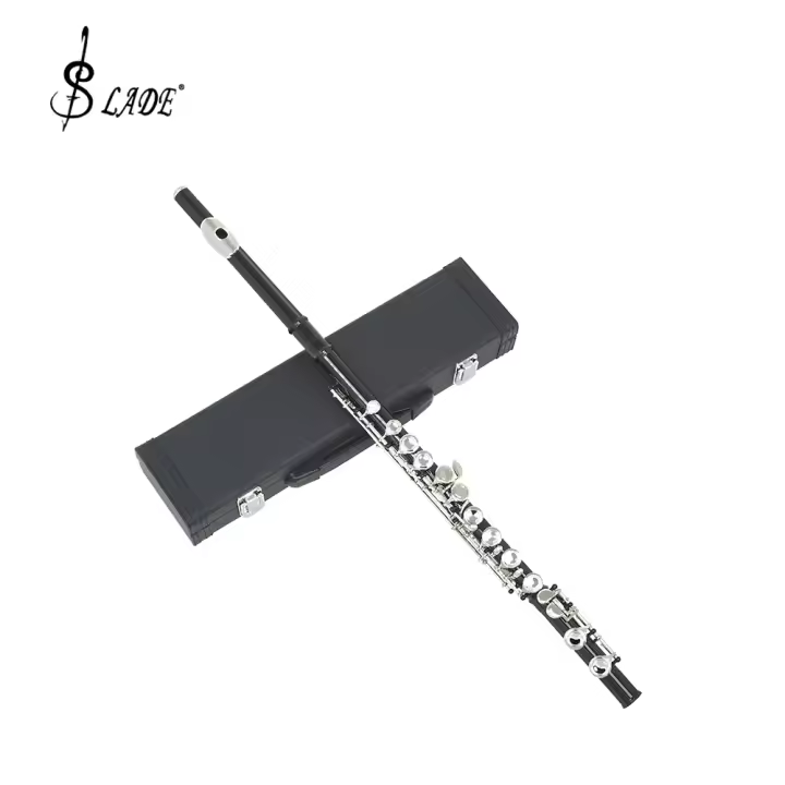 Flute Profesional De Cierre Con 16 Agujeros En Color Negro Kéy C Plata Pintada Con Accesorios Incluidos: Caja Limpieza Y Guantes - 1