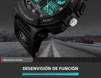 Reloj Deportivo SKMEI 1270 Para Hombre Con Cronógrafo Digital Doble Resistente Al Agua 50M Pantalla De La Semana Reloj De Pulsera Masculino - details 1
