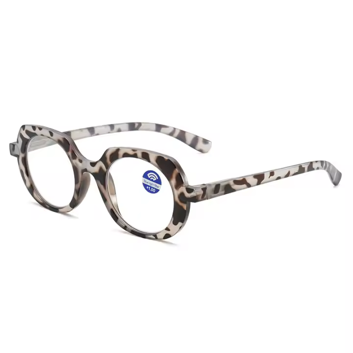 Gafas De Lectura Retro Oval Unisex PC Marco Poligonal Bloqueo De Luz Azul Presbicia +1.0+1.5+2.0+2.5...+4.0 Lentes De Acrílico - 1