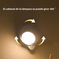 Luz De Noche LED Con Sensor De Movimiento 360° Rotación Recargable Por USB Para Casa Lámpara De Pared Armario Corredor - details 3
