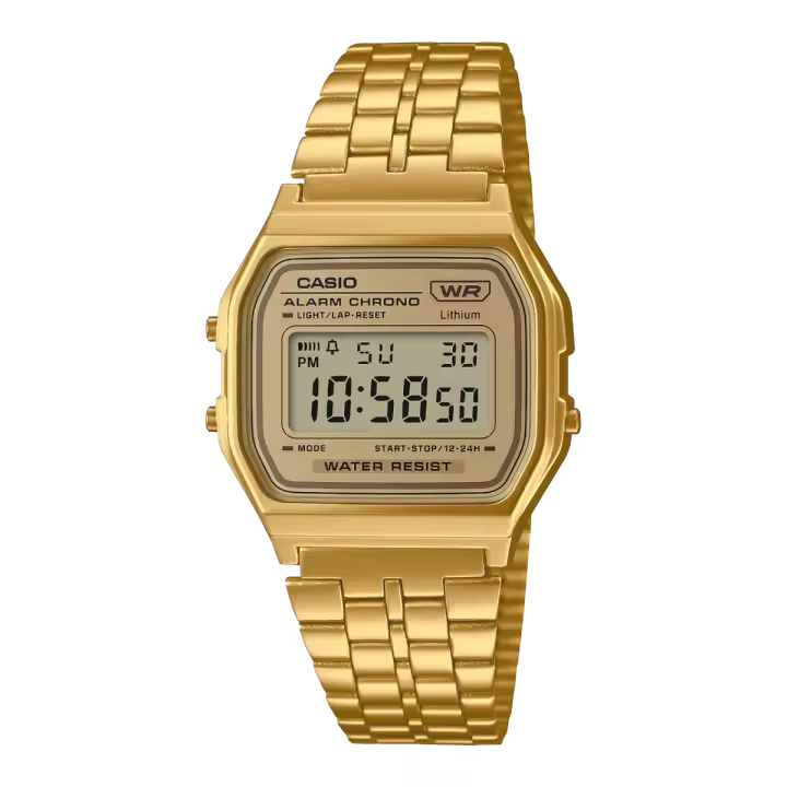 Reloj CASIO Vintage A158WETG-9AEF - Digital dorado resistente al agua - Unisex - 1