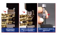 Herramienta De Mantenimiento Para Motocicleta Desmontaje De Cadena Kit De Broca Para Cadenas 520 525 530 Herramienta Especial Para Remoción De Cadena - details 1