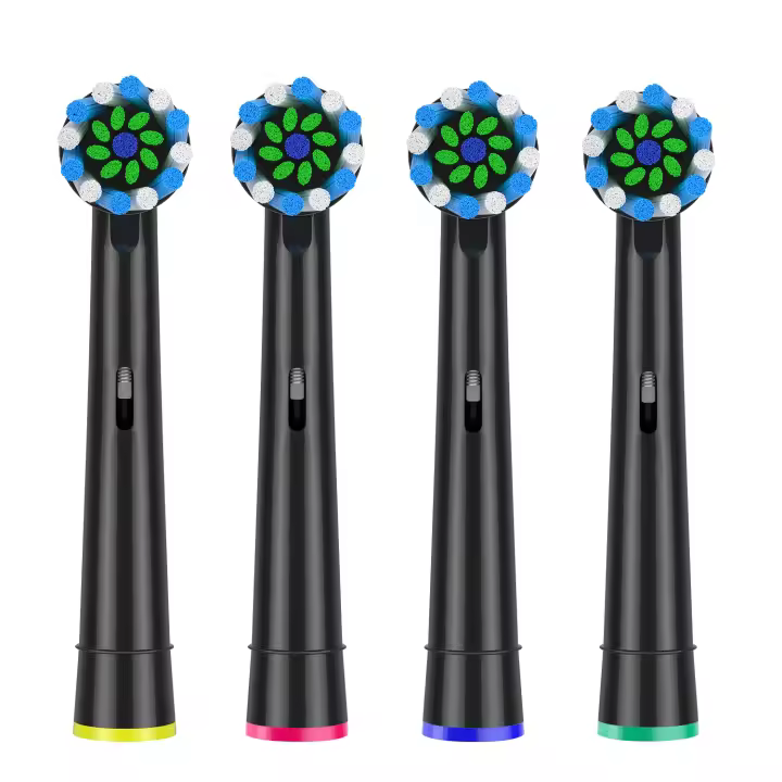 Cabezales De Limpieza Cruzada Para Broca Eléctrica Oral B 4pcs Compatible Con Cepillos De Dientes Eléctricos Adultos Plásticos - 1