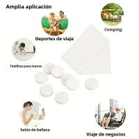 Toallas Portátiles Desechables Comprimidas Para Camping Y Senderismo 20/50/100PCS Absorbentes 100% Algodón Ideal Para Exteriores - details 4