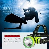Linterna De Buceo Recargable Portátil 350m Submersible Impermeable LED Super Brillante Para Pesca Con Cabeza De Diver - details 0