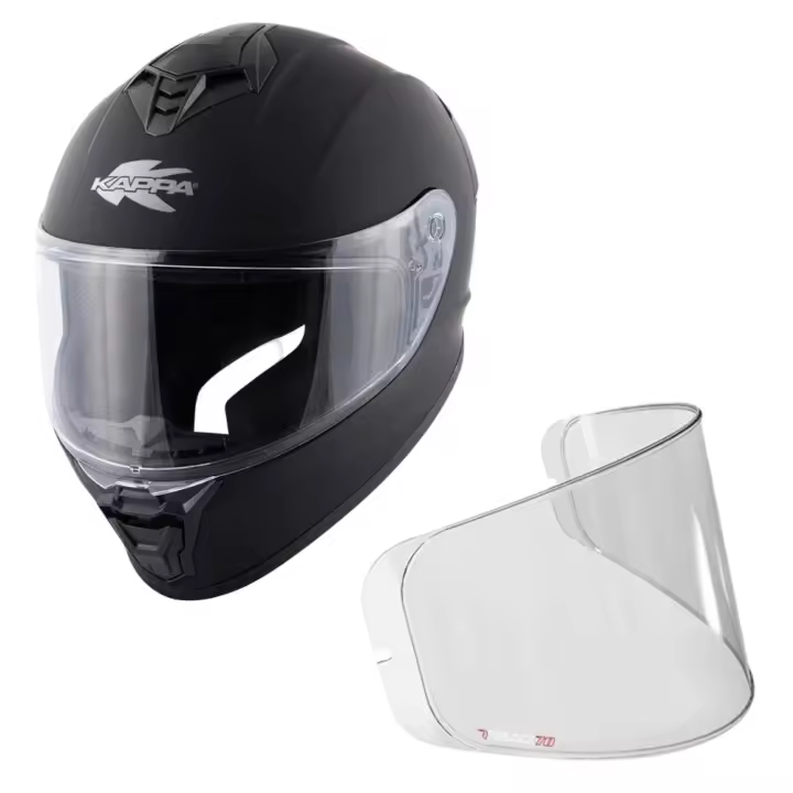 Casco de moto Integral Kappa KV51 Negro Mate + Pinlock Antivaho - 1