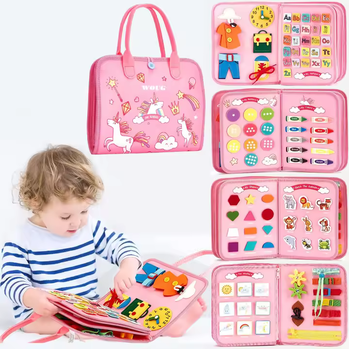 Libro De Actividades Montessori Para Bebés Juguetes Educativos Portátiles Fomentan Los Habilidades De Mano-Eje Para Niños De 3-6 Años - 1