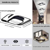 Lámpara De Techo LED Moderna De 28cm Con 3 Colores De Luz Para Pasillo Decoración Minimalista Para Sala De Estar Incluye Bombillas - details 3
