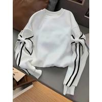 Sudadera De Cuello Redondo Casual Para Mujer Tallas Grandes 1XL-5XL Manga Larga Suelta Para Otoño Nuevo Color Contrastante - details 2
