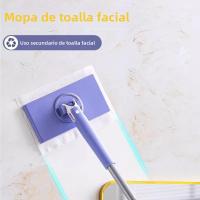 Juego De Mopa Con Toallas De Papel Para Eliminar Polvo Estático No Necesita Lavado De Manos Mopa Retráctil Rotativa Automática De Aluminio Largo - details 2