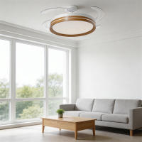 IOTOSTARK Ventilador de Techo con Luz LED Retráctil 106cm, 4 Aspas, Control por APP y Mando a Distancia, Potencia Total 66W, Temporizador, 6 Velocidades, 3 Temperaturas de Luz, Función Verano-Invierno, Silencioso, Negro IOTOSTARK-leduni - details 5