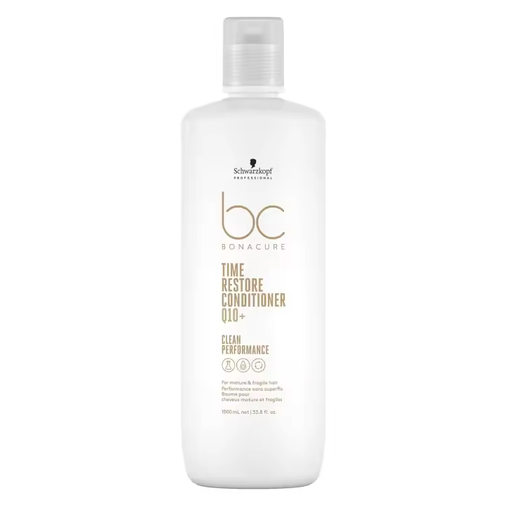 Schwarzkopf Professional Bonacure Time Restore Conditioner 1000 Ml. / Acondicionador fortificante para cabello maduro y frágil. - 1