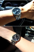 Reloj De Cuarzo Elegante Para Hombre MEGIR Estilo Simple Con Mostrador De Fecha Y Día Correa De Acero Inoxidable Caso De Aleación Reloj De Muñeca Para Mujeres Resistente Al Agua - details 5