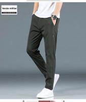 Pantalones Casuales Para Hombre De Seda Helada 2025 Verano Nuevos Negro Gris Delgados Negocios Casual Pantalones Rectos Elásticos Transpirables Para Exteriores - details 8