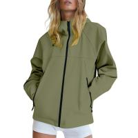 Chaqueta De Cierre Para Mujer Casual Con Capucha Color Sólido Transpirable Impermeable Y Antigolpes Para Camping Y Escalada Al Aire Libre - details 106