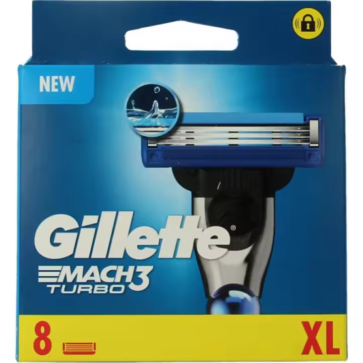 GILLETTE MACH 3 TURBO RECAMBIOS 8 UNIDADES - 1